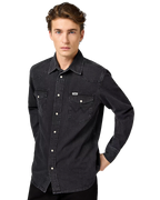 Western Shirt in Rinse Black