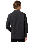 The Wrangler Mens Western Shirt in Rinse Black
