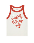 The Wrangler Womens Ringer Vest in Vintage White