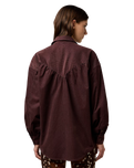 Femme Yoke Western Shirt in Mahogany