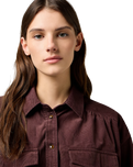 Femme Yoke Western Shirt in Mahogany