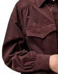 Femme Yoke Western Shirt in Mahogany