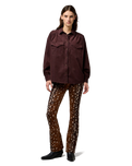 Femme Yoke Western Shirt in Mahogany