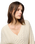V Neck Cable Knit Jumper in Ivory