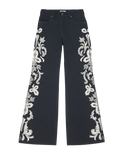 The Wrangler Womens 70s Flare Jeans in Dark Navy