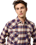 Western Shirt in Birch Blue