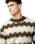 Striped Jumper in Ivy Green