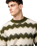 Striped Jumper in Ivy Green