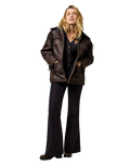Fringe Wrange Jacket in Brown Leather