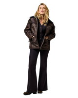 Fringe Wrange Jacket in Brown Leather