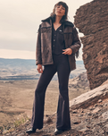 Fringe Wrange Jacket in Brown Leather