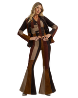 Lainey Wison Patchwork Bell Bottom Trousers in Corduroy