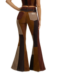 Lainey Wison Patchwork Bell Bottom Trousers in Corduroy