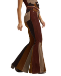 Lainey Wison Patchwork Bell Bottom Trousers in Corduroy