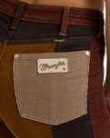 Lainey Wison Patchwork Bell Bottom Trousers in Corduroy