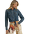 Lainey Wilson Tie Front Denim Shirt in Boho Wash