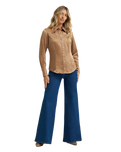 Lainey Wilson Cheeky Wide Leg Jeans in Wrangler Blue