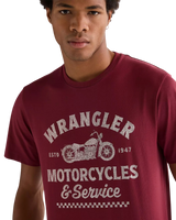Americana T-Shirt in Ruby Wine