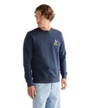 Embroidery Sweatshirt in Navy