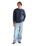 Embroidery Sweatshirt in Navy