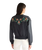 Embrodiered Sweatshirt in Faded Black