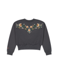 The Wrangler Womens Embrodiered Sweatshirt in Faded Black
