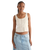 Pleated Corset Top in Worn White