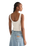 Pleated Corset Top in Worn White