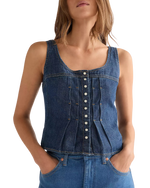 Pleated Corset Top in Lone Rider