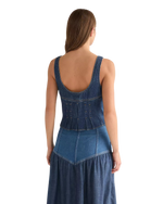 Pleated Corset Top in Lone Rider