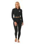 The Rip Curl Womens G-Bomb 1.5mm Wetsuit Trousers in Black