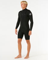 Dawn Patrol 2mm Chest Zip Long Sleeve Wetsuit in Black