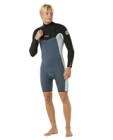 Dawn Patrol 2mm Chest Zip Long Sleeve Wetsuit in Pine Night