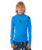 Boys Waves UPF Long Sleeved Rash Vest in Blue Gum