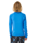 Boys Waves UPF Long Sleeved Rash Vest in Blue Gum