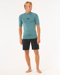 Waves UPF Performance Rash Vest in Bluestone