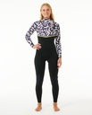 E-Bomb 4/3mm Zip Free Wetsuit in Black & Lime