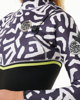 E-Bomb 4/3mm Zip Free Wetsuit in Black & Lime