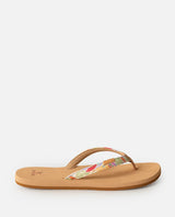 The Rip Curl Womens Freedom Bloom Open Toe Flip Flops in Mango