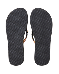 The Rip Curl Womens Freedom Bloom Flip Flops in Black & Brown