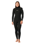 Dawn Patrol 4/3mm Chest Zip Wetsuit in Black