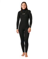 Dawn Patrol 4/3mm Chest Zip Wetsuit in Black