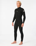 Dawn Patrol Perf 4/3mm Chest Zip Wetsuit in Black
