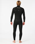 Dawn Patrol Perf 4/3mm Chest Zip Wetsuit in Black