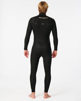 Dawn Patrol Perf 4/3mm Chest Zip Wetsuit in Black