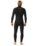 Dawn Patrol Perf 3/2mm Chest Zip Wetsuit in Black