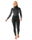 Womens Dawn Patrol 4/3mm Chest Zip Wetsuit in Black, Black & Multi