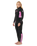 The Rip Curl Womens Dawn Patrol 5/3mm Chest Zip Wetsuit in Black & Pink