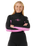 The Rip Curl Womens Dawn Patrol 5/3mm Chest Zip Wetsuit in Black & Pink