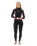 The Rip Curl Womens Dawn Patrol 5/3mm Chest Zip Wetsuit in Black & Pink